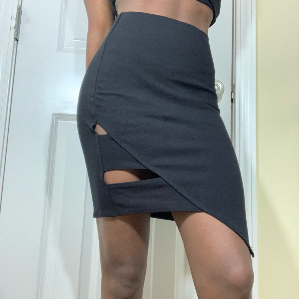 NWOT Asymmetrical Black Pencil Skirt